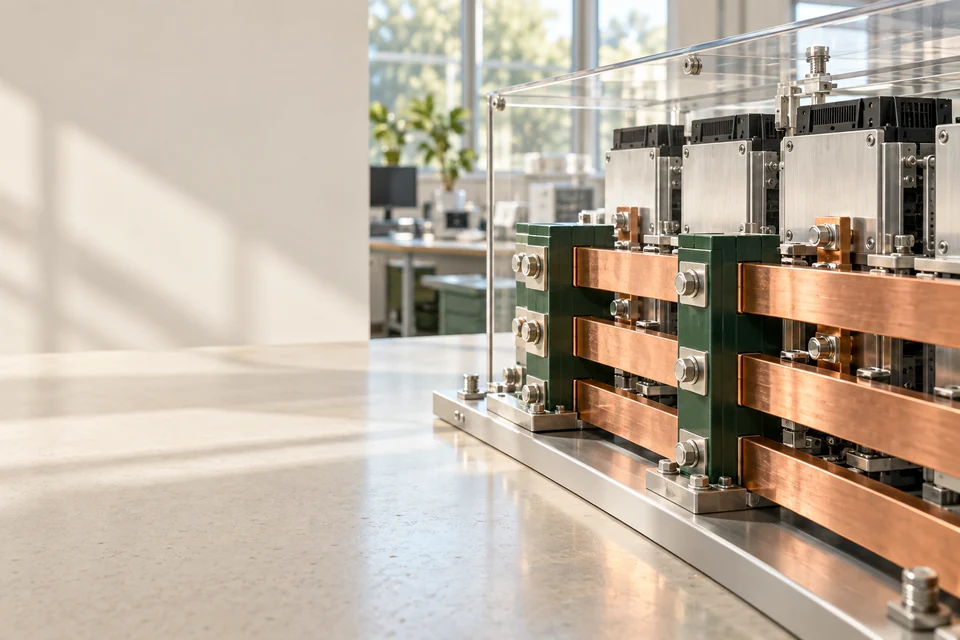 Illustrative power electronics and copper busbar demonstration